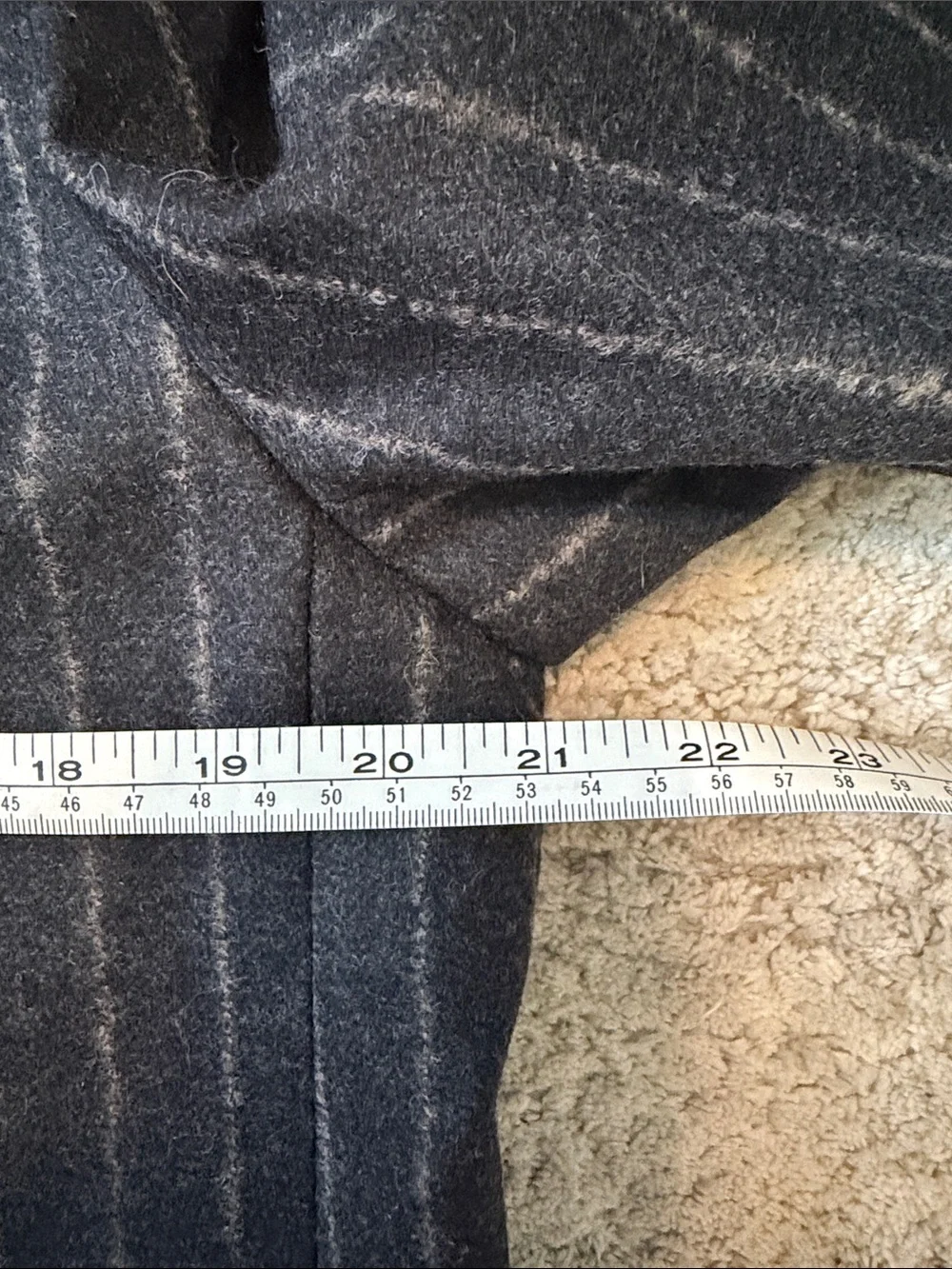 Acne Dark Gray Pinstripe Wool Blazer Size 48 XL
